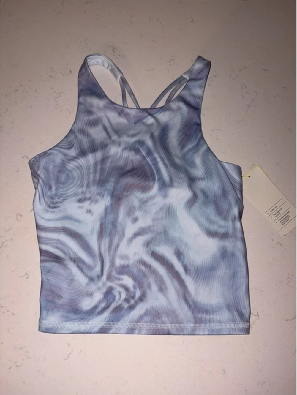 All In Motion Girls Marble Print Athletic Tank Top Size Large 10/12 NWT